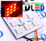   Светодиодная панель 9 Led SMD 5050 Красная