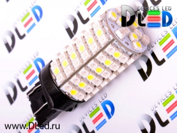   Автолампа светодиодная W21W - T20 - 7443 - W3х16q - 120 LED SMD3528 Желтый-Белый