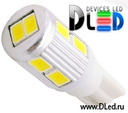   Автолампа светодиодная T10 - W5W - 10 SMD 5630 + Стабилизатор