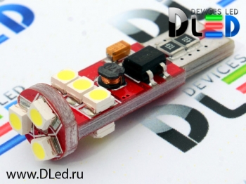   Автолампа светодиодная T10 - W5W - 9 SMD 3528 + Стабилизатор