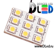   Панель-светодиодная 24V T4W - BA9s - 9 SMD 5050