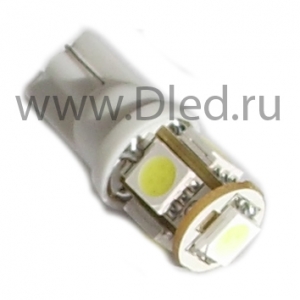   Автолампа светодиодная 24V T10 - W5W - 5 SMD 5050