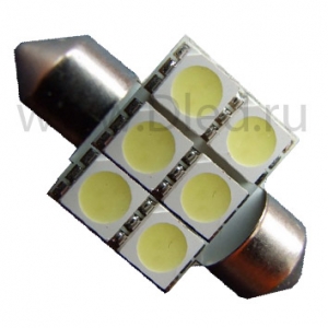   Автолампа светодиодная C5W FEST 31мм SV8,5 - 6 SMD 5050