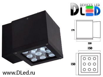   Уличный настенный светильник DLed Square-2788