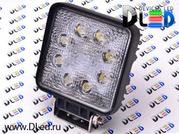Фара рабочего освещения 24w 8 led (square)   Фара рабочего освещения 24w 8 led (square)