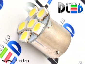   Автолампа светодиодная 1156 - P21W - S25 - BA15s - 6 SMD5050 Compact