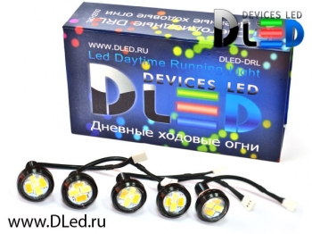   Дневные ходовые огни от компании DLED DRL- 5 x 2 (с поворотом)
