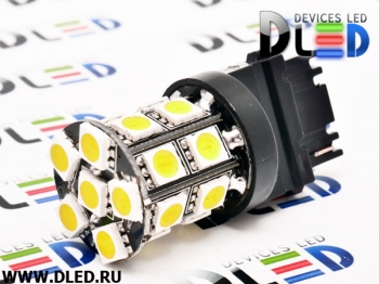   Светодиодная автомобильная лампа W27W - T25 - 3156 - W3х16d - 20 SMD 5050 Black