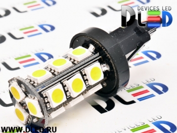   Светодиодная автомобильная лампа W27W - T25 - 3156 - W3х16d - 18 SMD 5050 Black