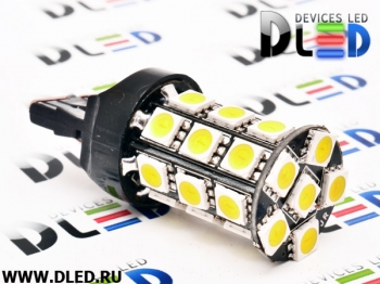   Светодиодная автомобильная лампа W21W - T20 - 7443 - W3х16q - 27 SMD 5050 Black