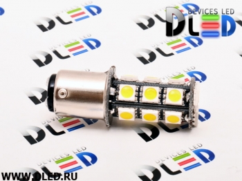   Светодиодная автомобильная лампа 11157 - P21/5W - S25 - BAY15d - 18 SMD 5050