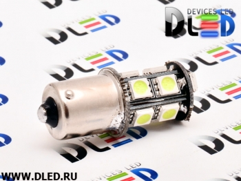   Светодиодная автомобильная лампа 1156 - PY21W - S25 - BA15s - 13 SMD 5050 Black