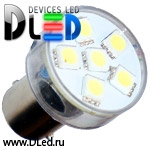   Автолампа светодиодная 1156 - PY21W - S25 - BA15s - 6 SMD 5050