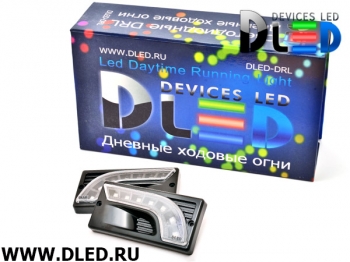   Штатные дневные ходовые огни ВАЗ 2110-2115 в ПТФ DLed DRL-145 Black S-Flux 2x1.5w