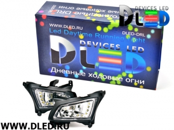   Штатные дневные ходовые огни ВАЗ Приора 2170-72 в ПТФ DLed DRL-150 SMD5050 2x5.8w