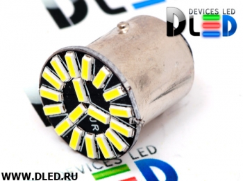   Светодиодная автомобильная лампа 1156 - PY21W - S25 - BA15s - 18 SMD 4014