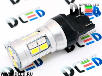   Светодиодная автомобильная лампа W21W - T20 - 7443 - W3х16q - 20 SMD 5730 Белый-Желтый