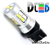   Светодиодная автомобильная лампа W21W - T20 - 7443 - W3х16q - 20 SMD 5730 Белый-Желтый