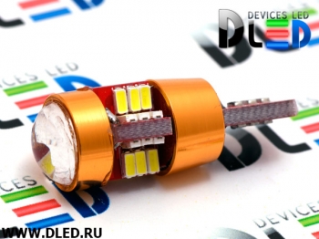   Светодиодная автомобильная лампа T10 - W5W - 27 SMD 3014 + Обманка