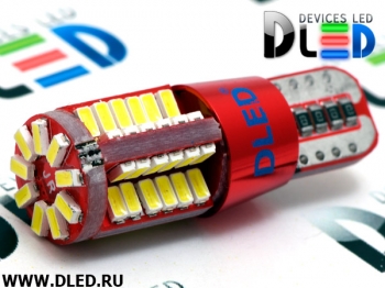   Светодиодная автомобильная лампа T10 - W5W - 57 SMD 3014 + Обманка