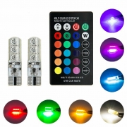   Светодиодная автомобильная лампа T10 - W5W - 6 SMD 5050 RGB