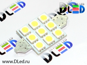   Автолампа светодиодная C5W FEST 41мм SV8,5 - 9 SMD 5050 - IRON