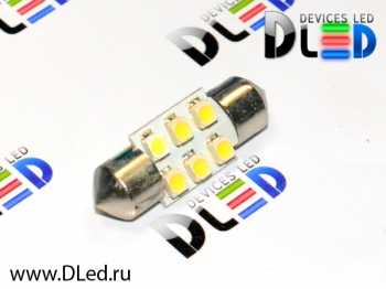   Автолампа светодиодная C5W FEST 31мм SV8,5 - 6 SMD 3528