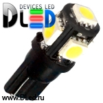   Автолампа светодиодная T10 - W5W - 5 SMD 5050 Black